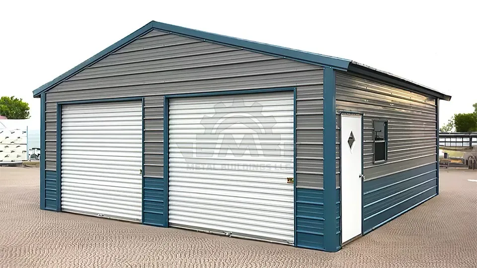 24′×25′×9′ A-Frame Vertical Roof Garage