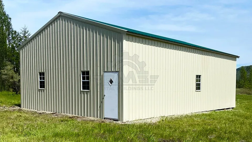 28′×35′×11′ Vertical Roof Garage