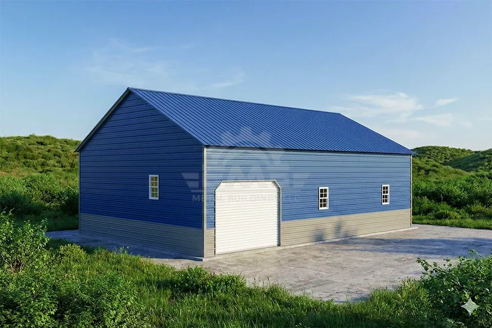 28′×40′×12′ Vertical Roof Garage