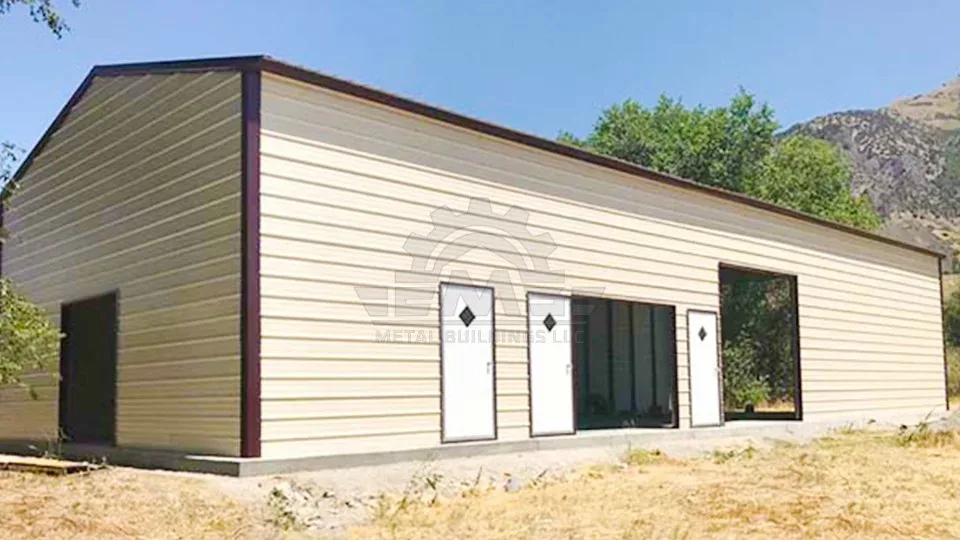 28′×60′×12′ A-Frame Vertical Roof Garage