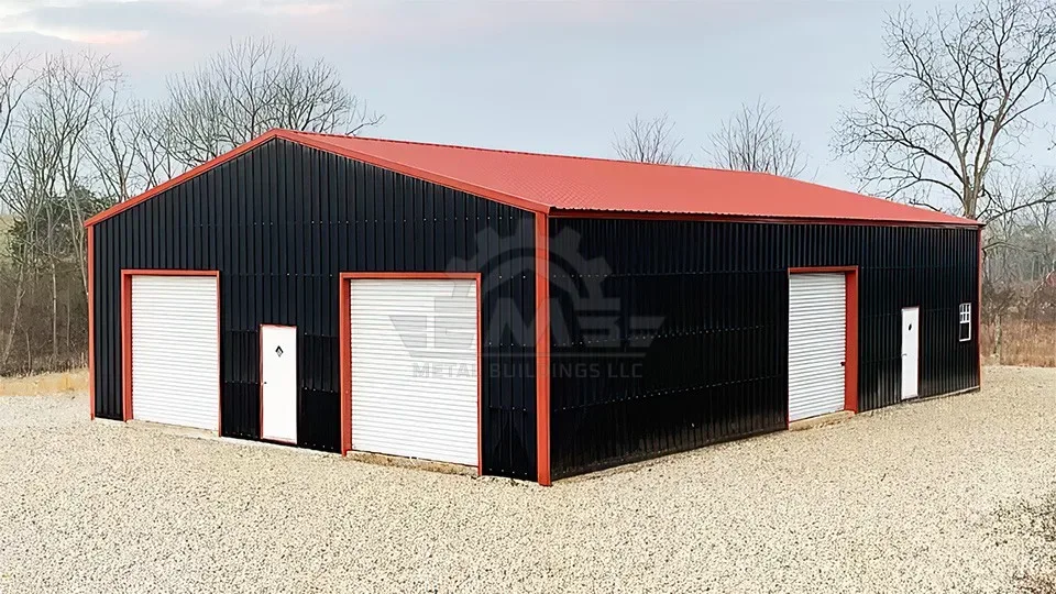 30′×40′×9′ All Vertical Garage
