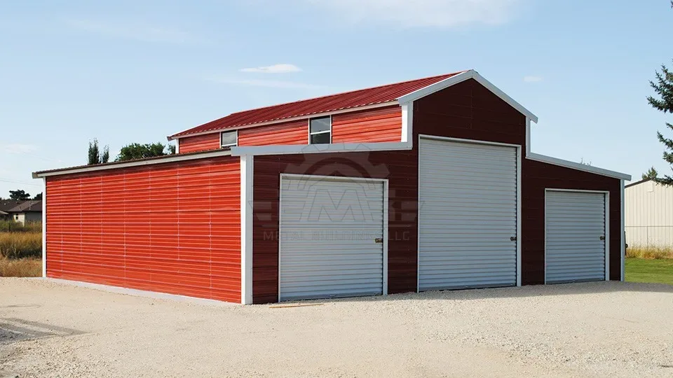 36′×40′×12′ A-Frame Metal Barn