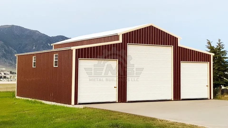 42′×30′×16′ Vertical Raised Center Barn