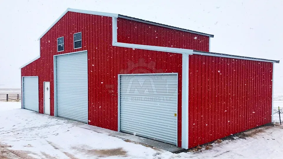 50′×25′×16′ All Vertical Barn