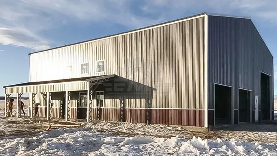 50′×64′×18′ Clear Span With Lean-To