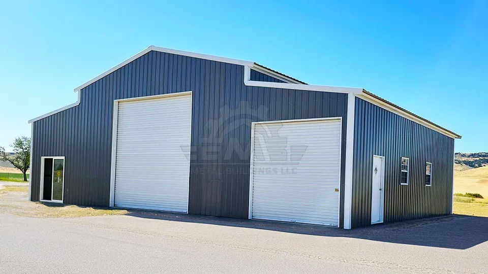 54′×25′×14′ Vertical Raised Center Barn